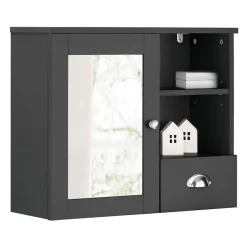 New Wohnen Badezimmer Spiegelschrank 1-türig & Schublade & Fächer - Zenca