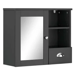 New Wohnen Badezimmer Spiegelschrank 1-türig & Schublade & Fächer - Zenca