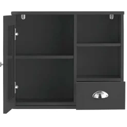 New Wohnen Badezimmer Spiegelschrank 1-türig & Schublade & Fächer - Zenca