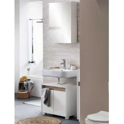 Outlet Wohnen Badezimmer Spiegelschrank & Beckenschrank - Etravia (zweiteilig)