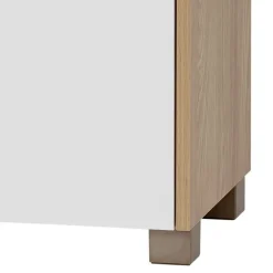 Discount Wohnen Badezimmer Unterschrank in Weiß und Eiche Hell - Ronya
