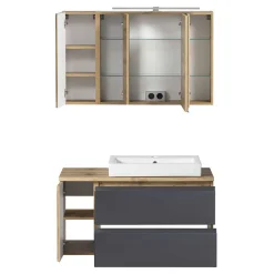 Outlet Wohnen Badezimmer Waschplatz 105 cm breit - Jambi I (zweiteilig)