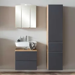 Wohnen Badezimmer Waschplatz und Hochschrank - Jambi II (dreiteilig)