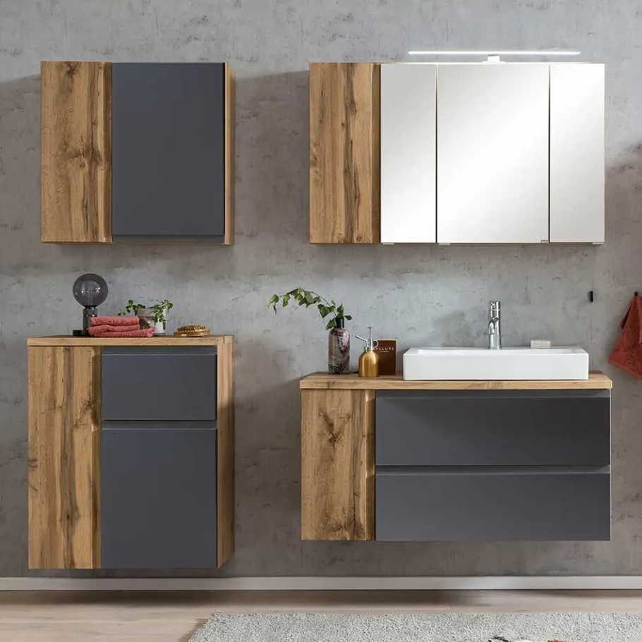 Sale Wohnen Badezimmermöbel Block Set - Jambi (vierteilig)