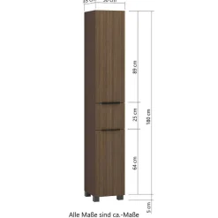 Wohnen Badezimmermöbel Einrichtung modern - Ucaida (dreiteilig)