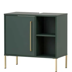 Hot Wohnen Badezimmermöbel in Dunkelgrün & Gold - Aqua (dreiteilig)