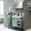 New Wohnen Badezimmermöbel Kombi in Mint mit Anthrazit - Esdrus (dreiteilig)