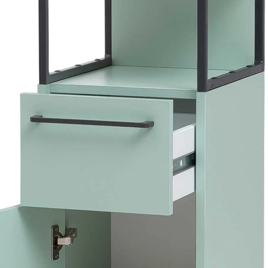 New Wohnen Badezimmermöbel Kombi in Mint mit Anthrazit - Esdrus (dreiteilig)