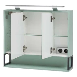 New Wohnen Badezimmermöbel Kombi in Mint mit Anthrazit - Esdrus (dreiteilig)