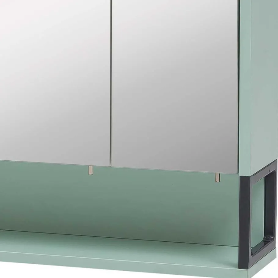 New Wohnen Badezimmermöbel Kombi in Mint mit Anthrazit - Esdrus (dreiteilig)