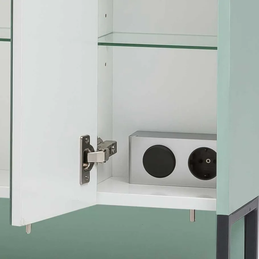 New Wohnen Badezimmermöbel Kombi in Mint mit Anthrazit - Esdrus (dreiteilig)