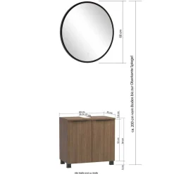 Wohnen Badezimmermöbel Kombination modern - Ucaida (dreiteilig)