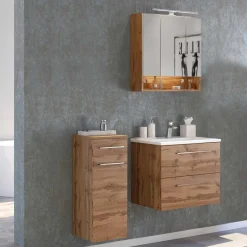 Wohnen Badezimmermöbel Set 90 cm breit - Lemnas (dreiteilig)