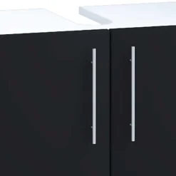 New Wohnen Badezimmermöbel Set in Weiß Schwarz - Cranies I (vierteilig)