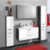 Discount Wohnen Badezimmermöbel Set Tiamos in Weiß Hochglanz (vierteilig)