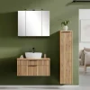 New Wohnen Badezimmermöbel Waschplatz Kombination - Crystoga (dreiteilig)