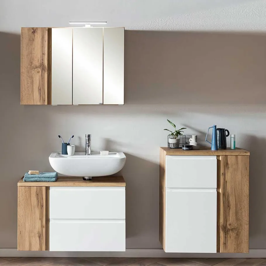 Online Wohnen Badezimmerschränke Set modern - Eight (dreiteilig)
