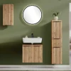 Outlet Wohnen Badmöbel Ausstattung in modernem Design - Crystoga (vierteilig)