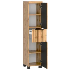 Outlet Wohnen Badmöbel Ausstattung in modernem Design - Crystoga (vierteilig)