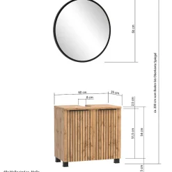 Outlet Wohnen Badmöbel Ausstattung in modernem Design - Crystoga (vierteilig)