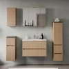 Outlet Wohnen Badmöbel Block Einzelmöbel Set - Leitha (fünfteilig)