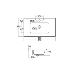 Outlet Wohnen Badmöbel Block Einzelmöbel Set - Leitha (fünfteilig)