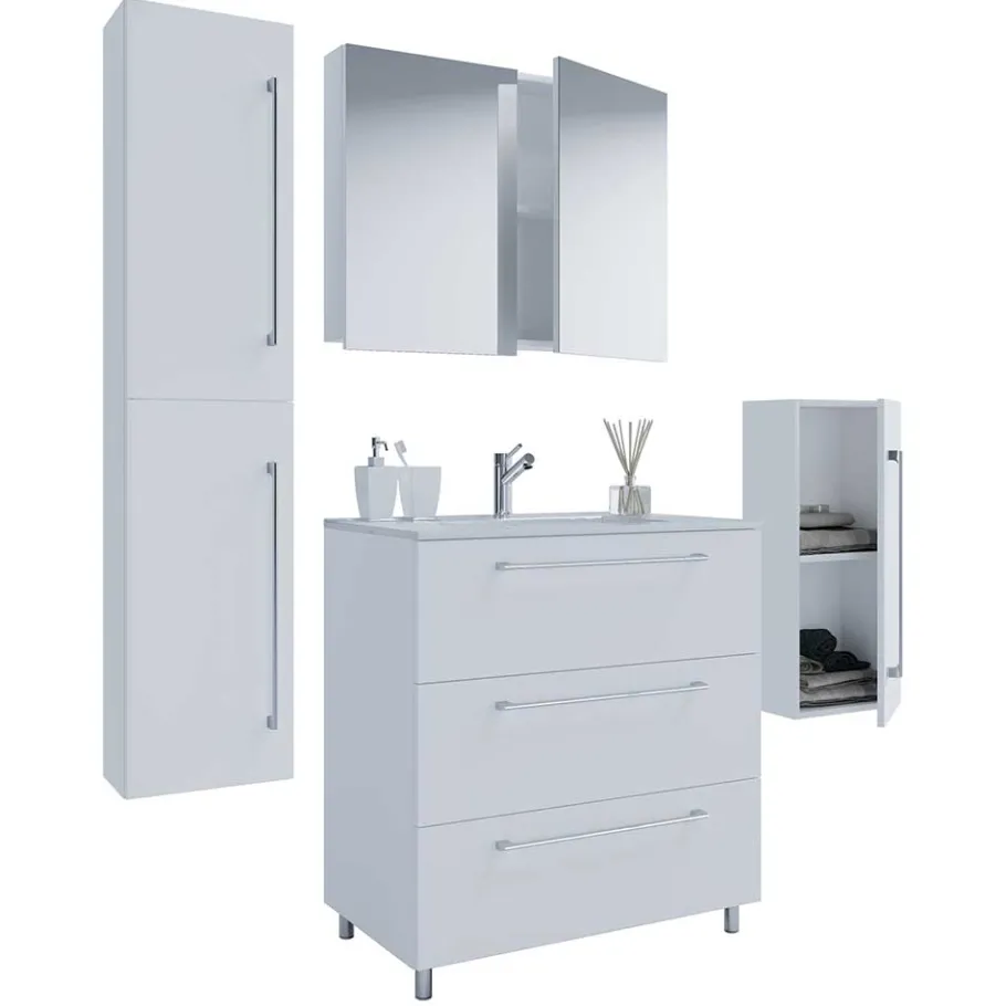 New Wohnen Badmöbel im Set 126 cm breit - Ipsum (vierteilig)