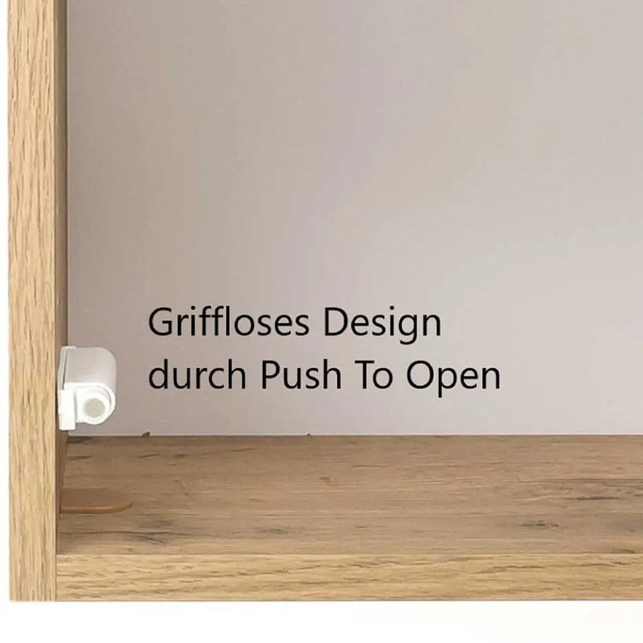 Hot Wohnen Badmöbel Kombination in Grau Glas - Anviletca (fünfteilig)