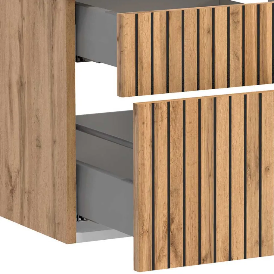 Clearance Wohnen Badmöbel Set im Modernen Stil - Crystoga (vierteilig)