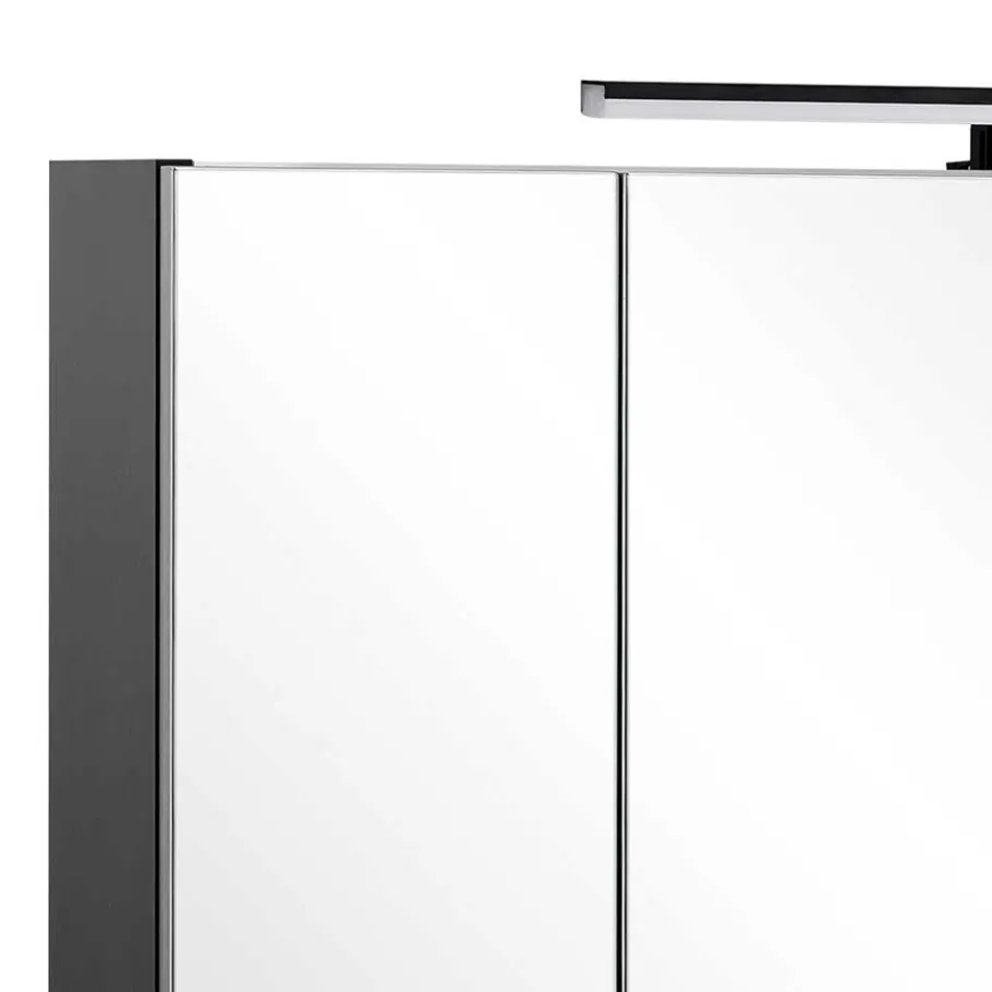 Outlet Wohnen Badmöbel Set in Schwarz - Riguna (dreiteilig)