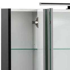 Outlet Wohnen Badmöbel Set in Schwarz - Riguna (dreiteilig)