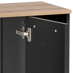 Outlet Wohnen Badmöbel Set in Schwarz - Riguna (dreiteilig)