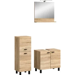 Best Wohnen Badmöbel-Set in Sonoma-Eiche - Hoxtona (dreiteilig)