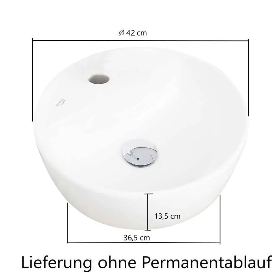 Wohnen Bad-Waschplatz mit Midischrank Set - Leitha (dreiteilig)