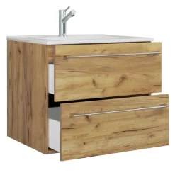 Outlet Wohnen Bad-Waschtisch & Spiegelschrank modern - Karin (zweiteilig)