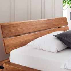 Discount Wohnen Balken Massivholzbett aus Eiche - Tilla