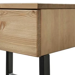Hot Wohnen Balkenbett aus Kiefer mit LED Beleuchtung - Enjta