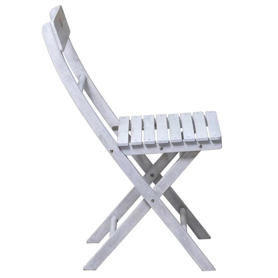 Discount Wohnen Balkon Sitzgruppe in Grey Wash - Paisly (dreiteilig)
