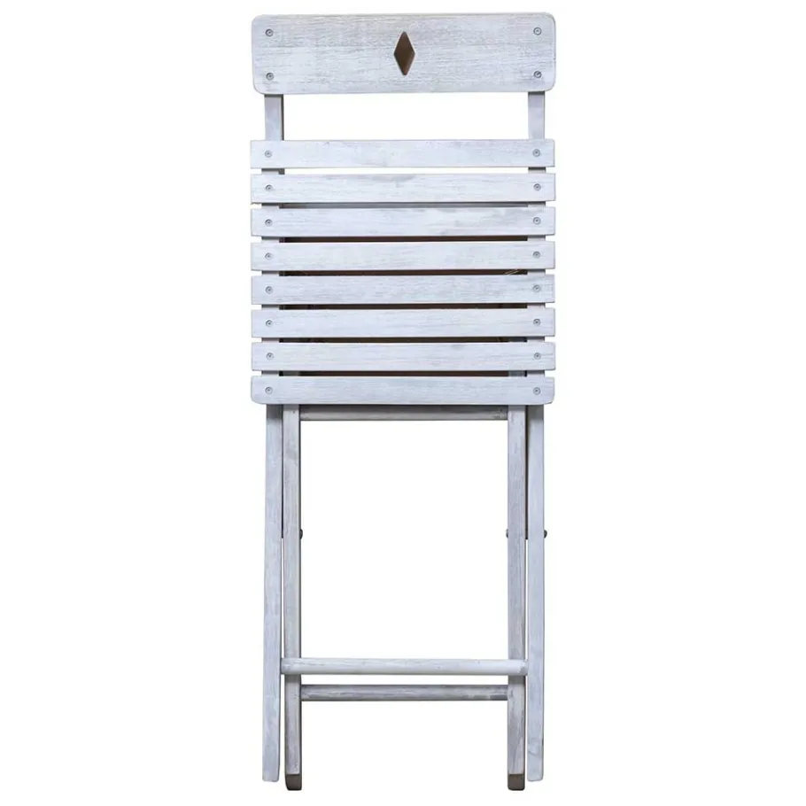Discount Wohnen Balkon Sitzgruppe in Grey Wash - Paisly (dreiteilig)