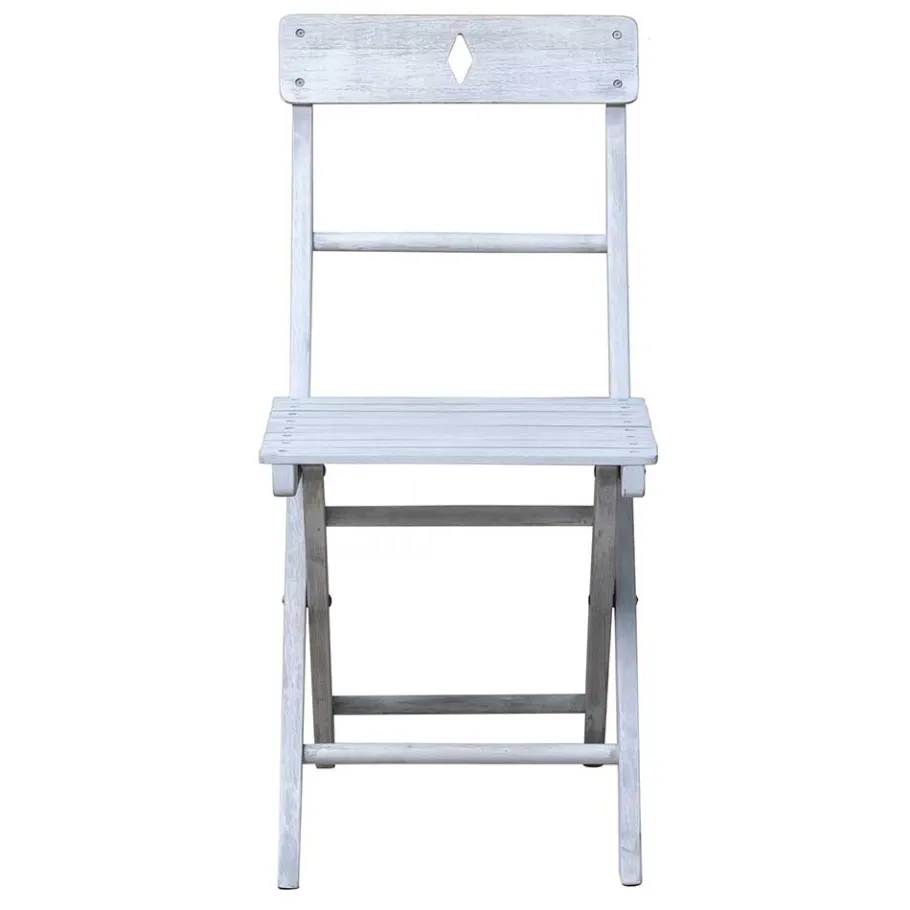 Discount Wohnen Balkon Sitzgruppe in Grey Wash - Paisly (dreiteilig)