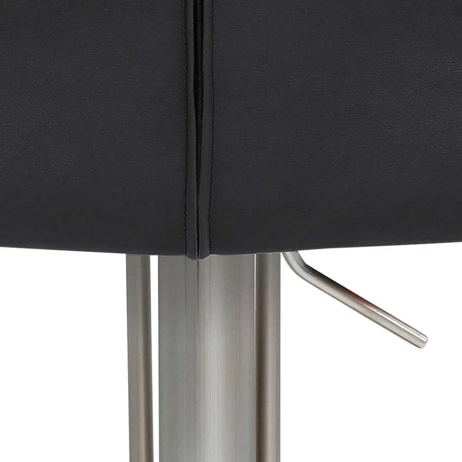 Best Wohnen Barhocker mit Lehne in Anthrazit Microfaser - Tyvoria