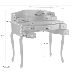 Clearance Wohnen Barock Arbeitszimmer Möbel Natale mit Schreibtisch (zweiteilig)