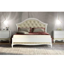 Hot Wohnen Barock Design Bett & Nachtkommoden - Valganios (dreiteilig)