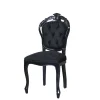 Best Wohnen Barock Designstuhl in Schwarz - Crystono