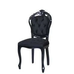 Best Wohnen Barock Designstuhl in Schwarz - Crystono