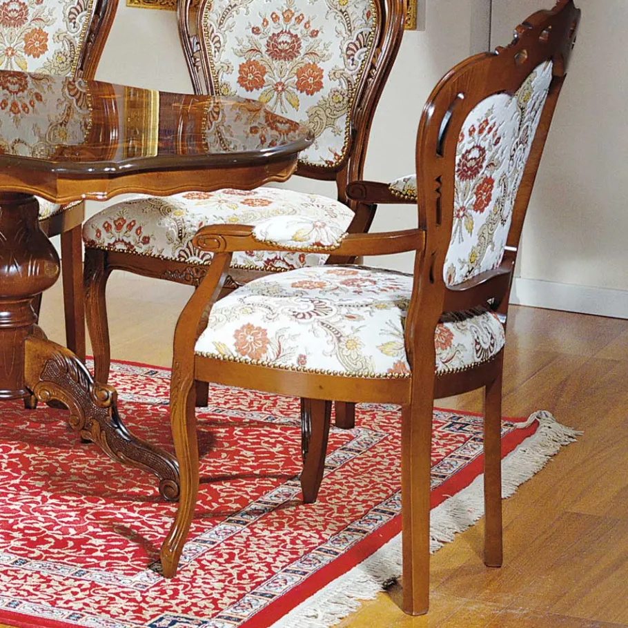 Best Wohnen Barock Esszimmersessel Magari mit Holz Nussbaumfarben