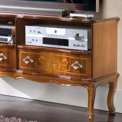 Clearance Wohnen Barock Fernseh Tisch mit 2 Schubladen Agosto & 2 Fächern