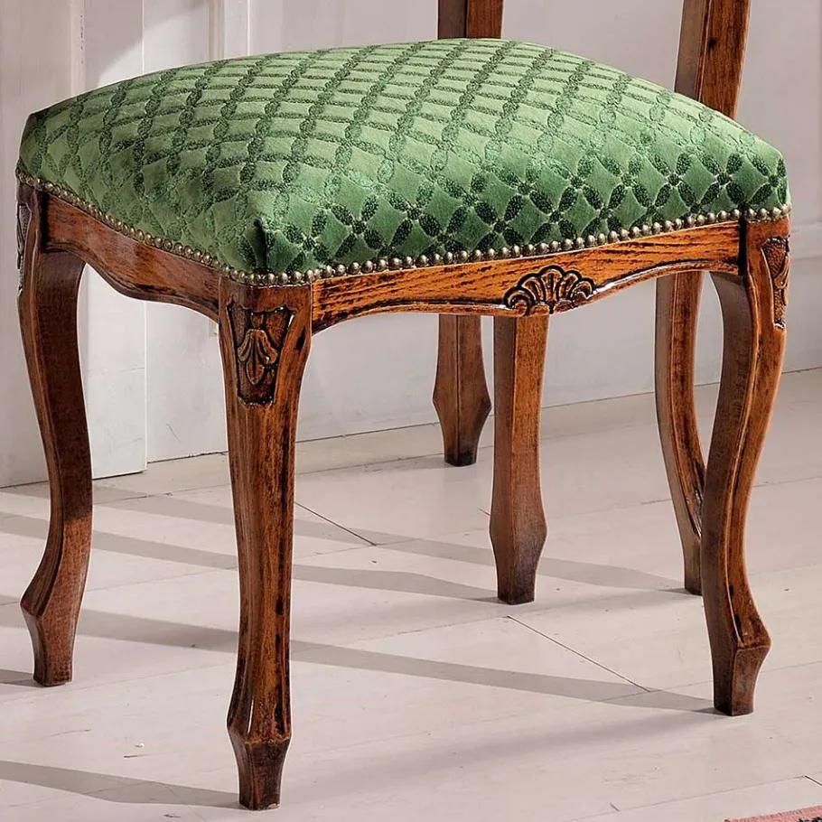 Best Wohnen Barock Hocker gepolstert Agosto in Grün