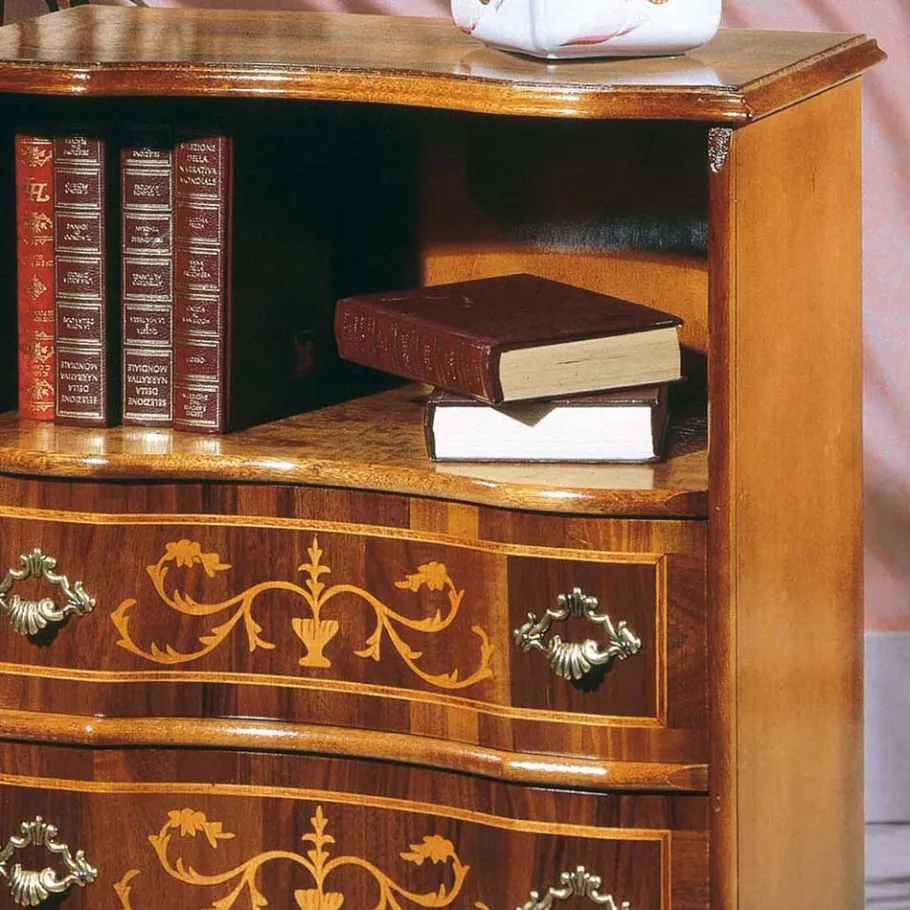 Outlet Wohnen Barock Kommode mit offenem Fach Agosto & 2 Schubladen