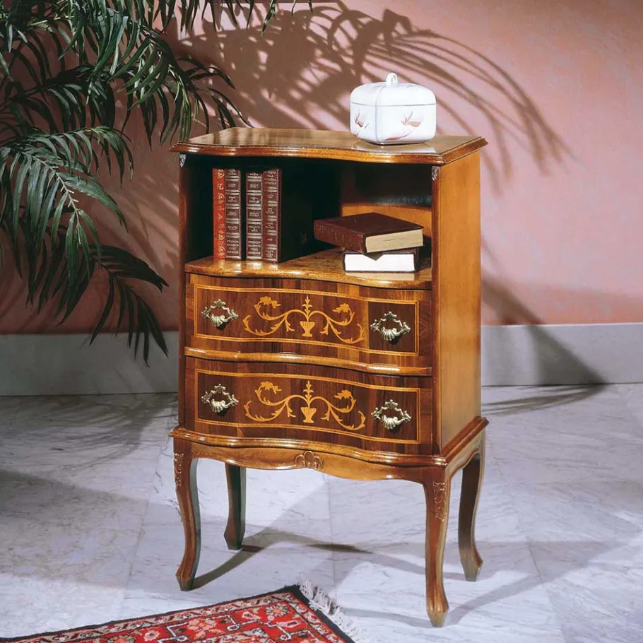 Outlet Wohnen Barock Kommode mit offenem Fach Agosto & 2 Schubladen